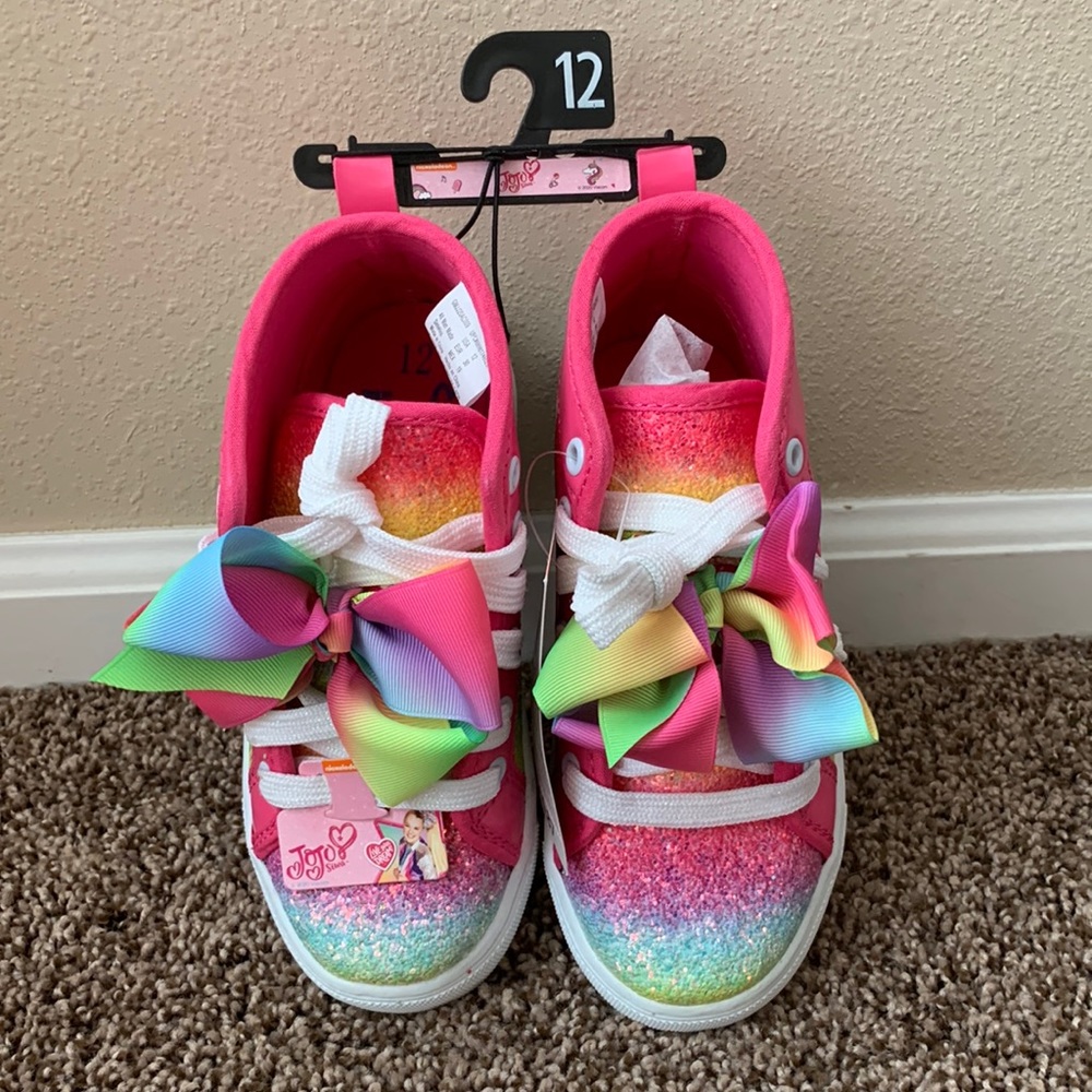 JoJo multi color glitter sneakers! Girls size 12.